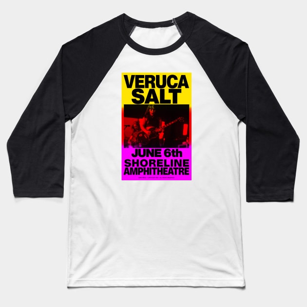 Veruca Salt Riso Style Concert Poster Baseball T-Shirt by SkipBroTees